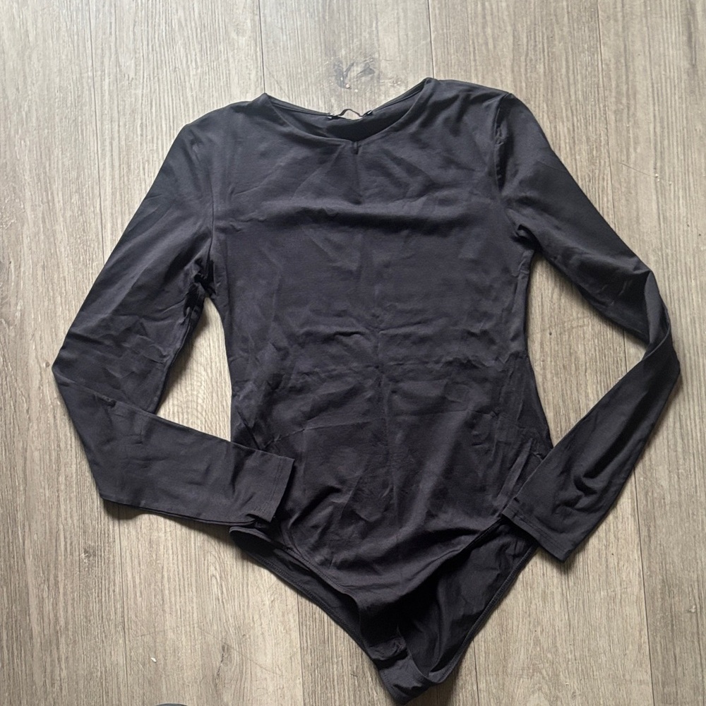 Zara Black Long Sleeve Bodysuit